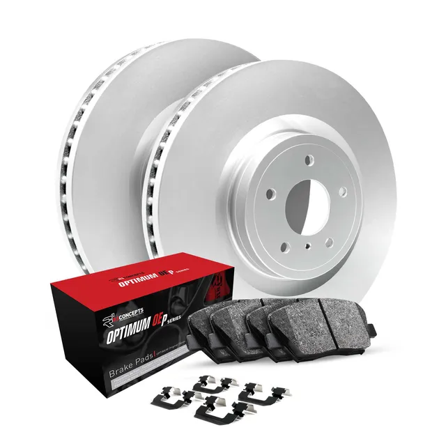 R1 Concepts WDUH1-02018 Brake Rotors - Carbon Coated W/ Optimum Oe Pads & Hdw